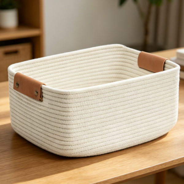 Storage Basket for Nursery Toys, Towels, Books and Bathroom Organization
