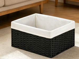 Storage Baskets Set with Handles for Shelves, Closet and Home Organization