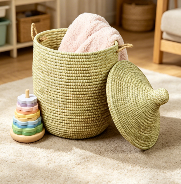 Storage Basket for Laundry, Toys, Towels and Home Organization